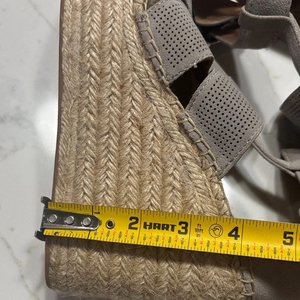 Marc Fisher Light Gray Wedge Sandals